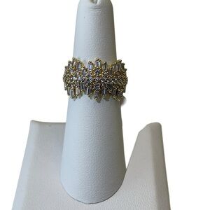 Bomb Party RG13321 "Delicate Beauty" Lavender Topaz/Gold Plating-Size 6 NWT